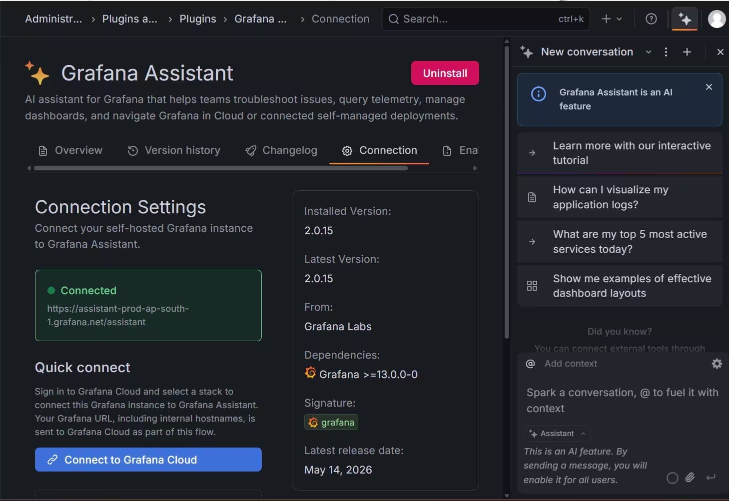 Grafana Ai Assistant UI Grafana Ai Assistant UI