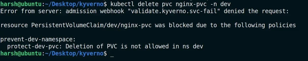 Deleting PVC Deleting PVC